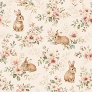 Pieluszka muślinowa - króliczkowy ogród3.webp